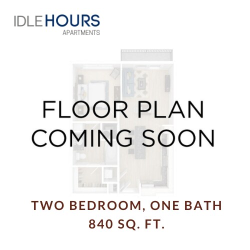 2 Bedroom 1 Bath 1507-3 floor plan